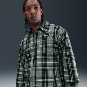Nike SB Koston Flannel Button Up-(grey/green/black)